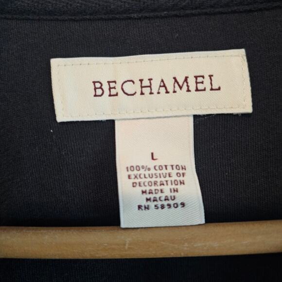 Vintage Bechamel Cat Dog Top Women Large Black Embroidered Sleeveless Pets Retro - Picture 10 of 10